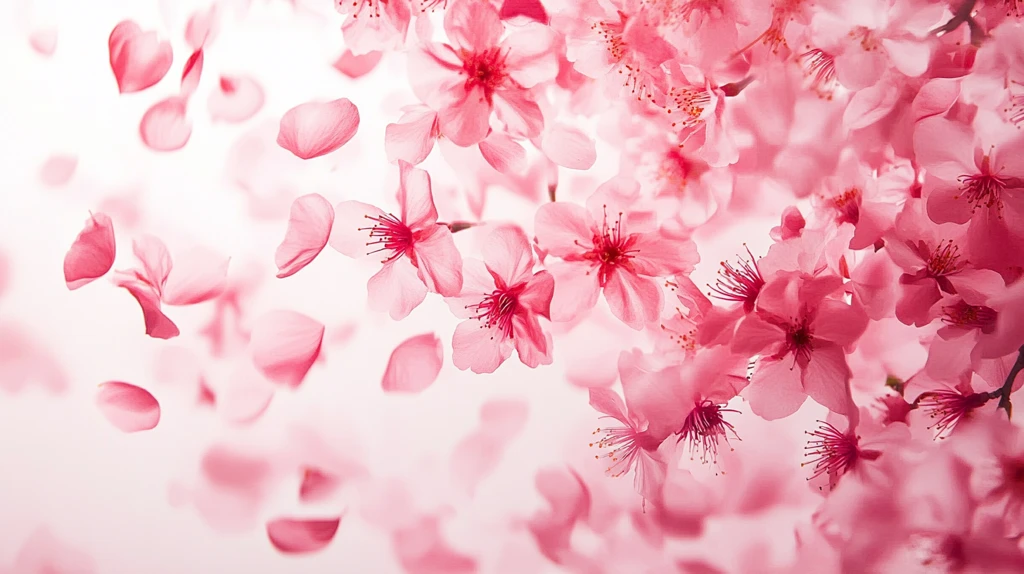 唯美花瓣创意桃花