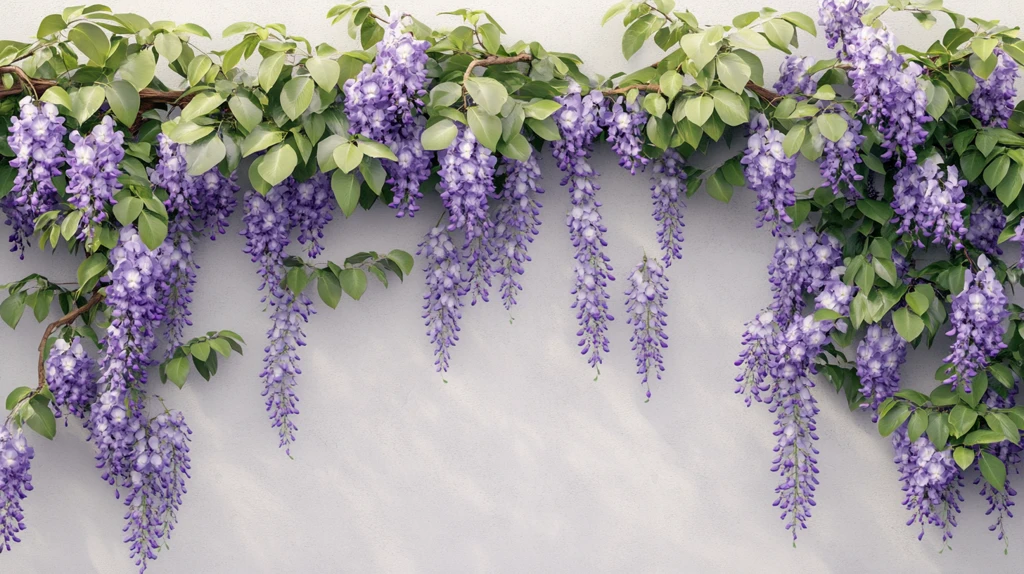 紫藤花背景墙