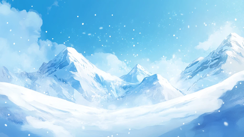 雪山插画