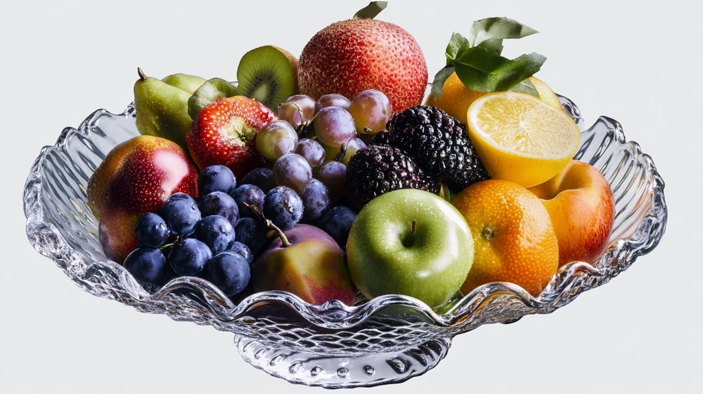 盛水果的玻璃果盘