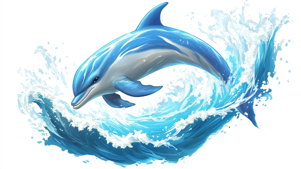 手绘海豚形象