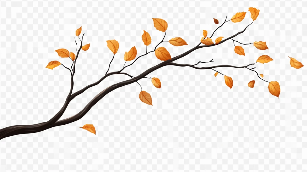 秋季树叶树干树木植物