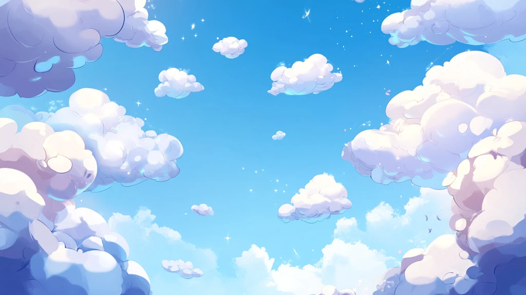 动漫风格白云