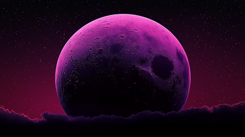 粉紫满月