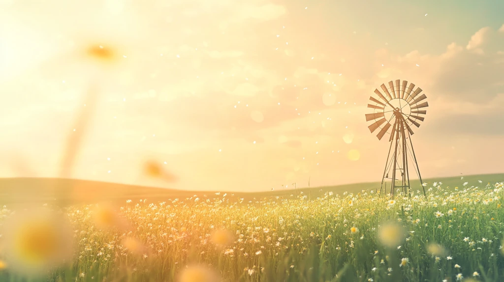 唯美梦幻花田场景