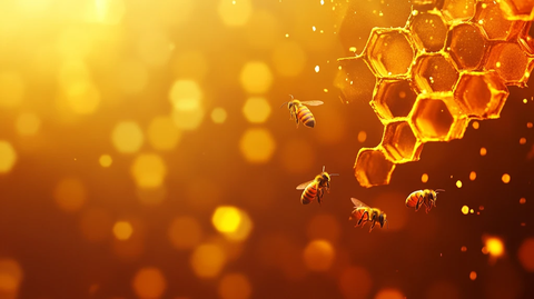 蜂蜜背景元素