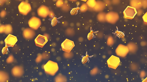 蜂蜜背景元素