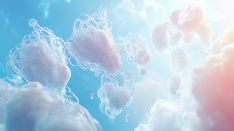 蓝天白云透光云