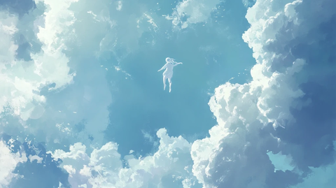 浪漫动漫洁白云朵