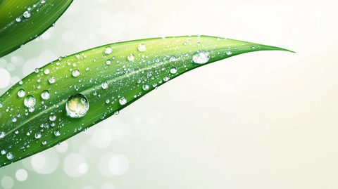 水珠绿叶环保素材