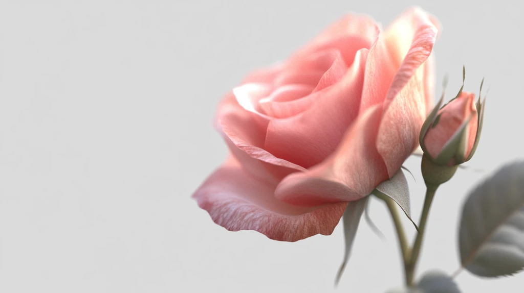 温柔娇艳粉色玫瑰