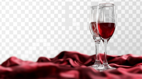 红色的酒杯