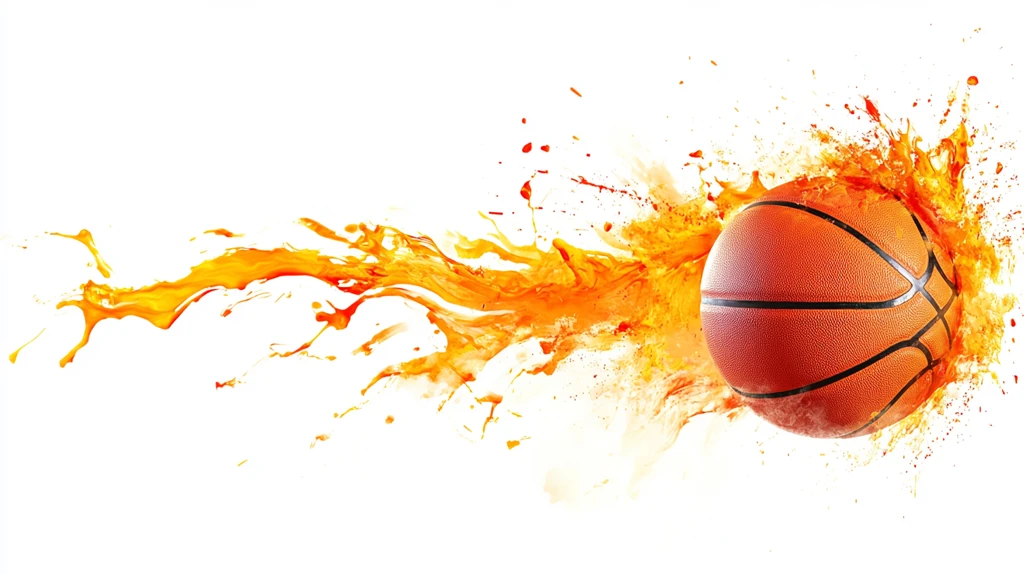 篮球赛背景火焰