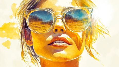 墨镜人物插画