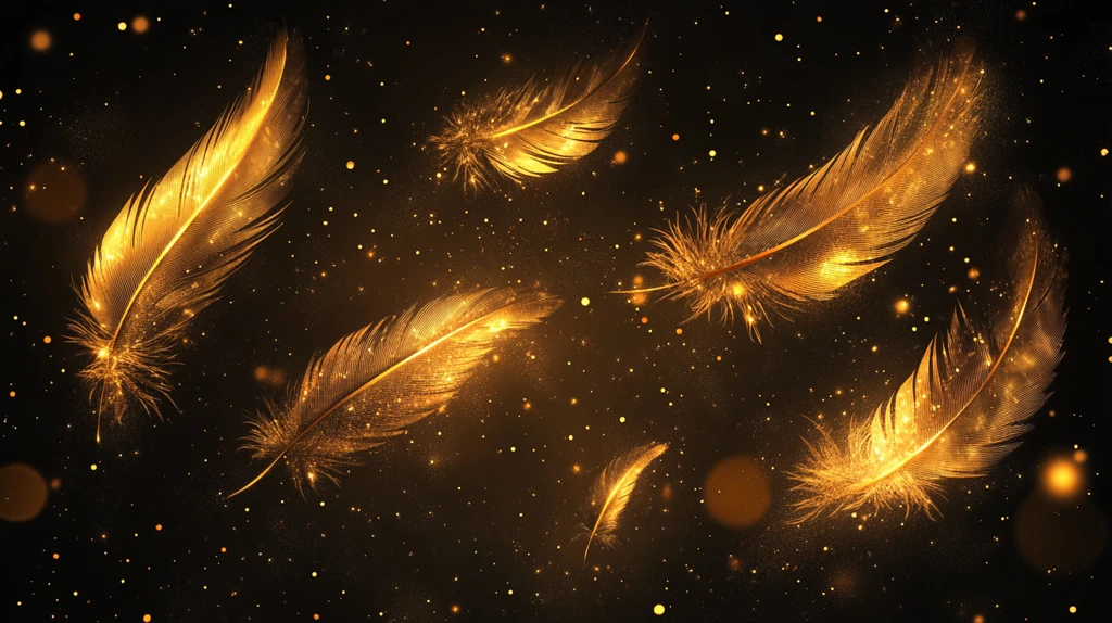 黄金质感纯金色翅膀