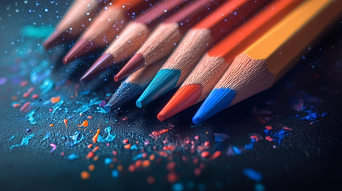 彩色铅笔创意图片