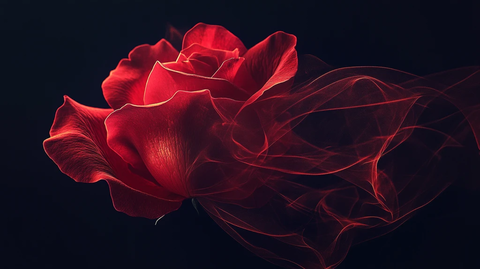 红色轻纱动感线条