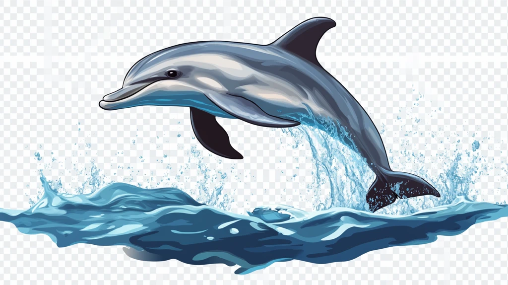 手绘海豚形象