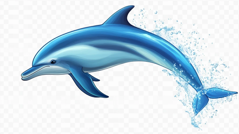 手绘海豚形象