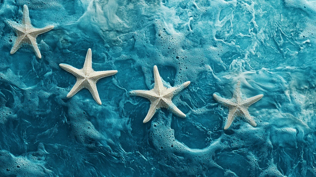 星沙滩海洋生物纹理