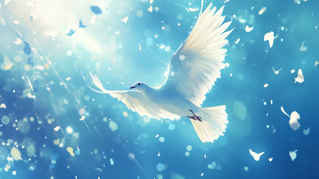 梦幻飞鸟自由插画背景