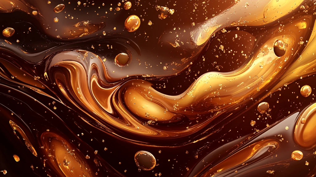 黄金流体艺术画