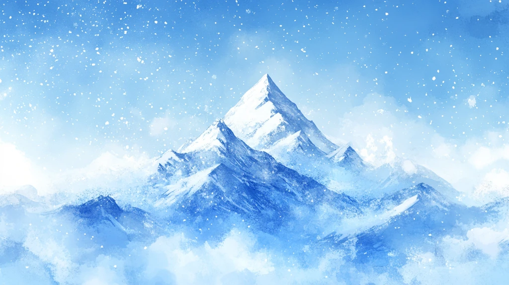 雪山插画