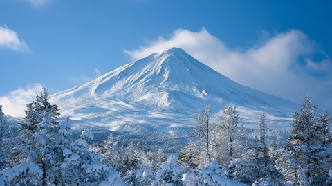 日本雪山风景
