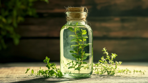 玻璃瓶装的植物