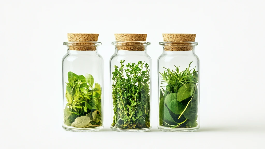 玻璃瓶装的植物