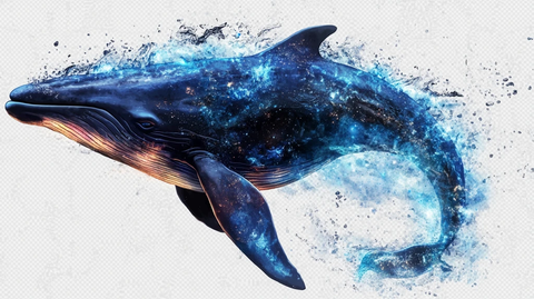 高清手绘鲸鱼