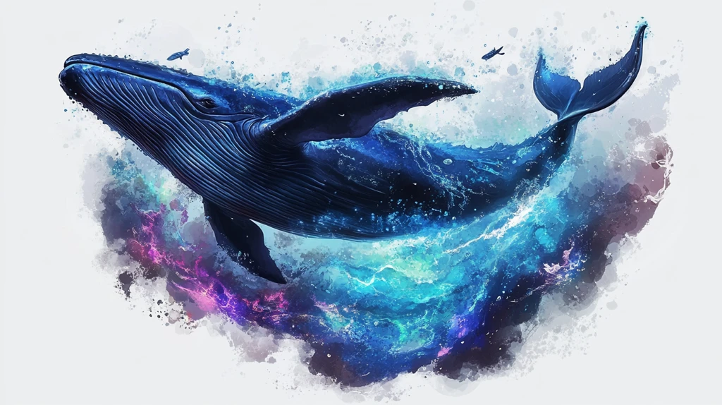 高清手绘鲸鱼
