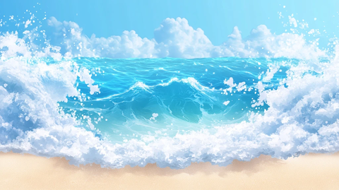 海浪泡沫动态图