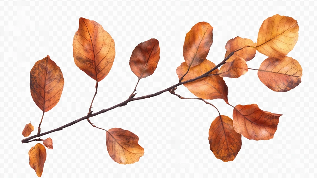 秋天树枝枝叶树叶黄叶