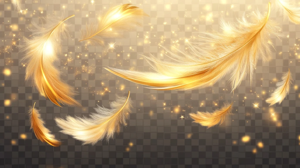 黄金质感纯金色翅膀