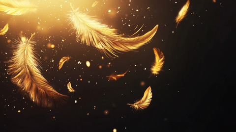 黄金质感纯金色翅膀