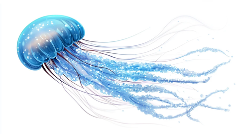 水母海洋插画