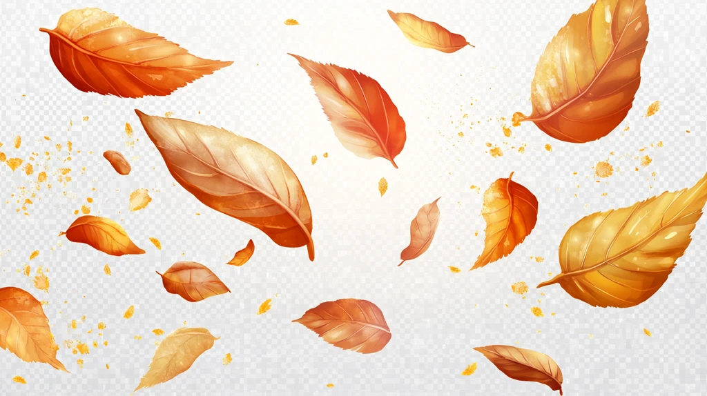 秋天落叶彩叶植物素材