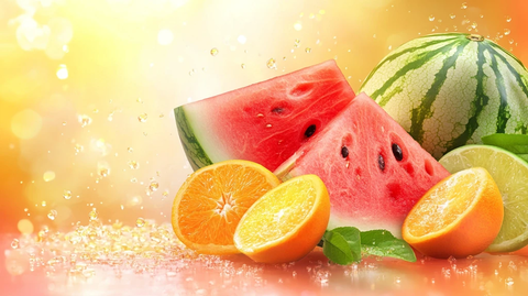清凉水果背景