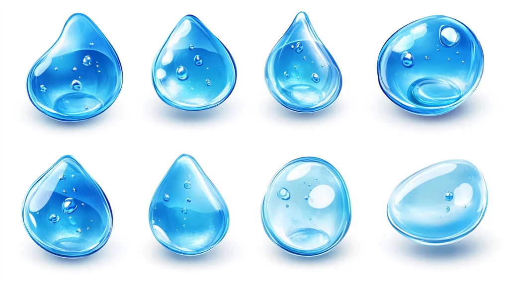 清澈水滴映蓝天