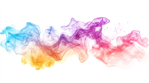 彩色烟雾线条