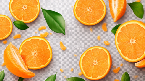橙子切片营养图