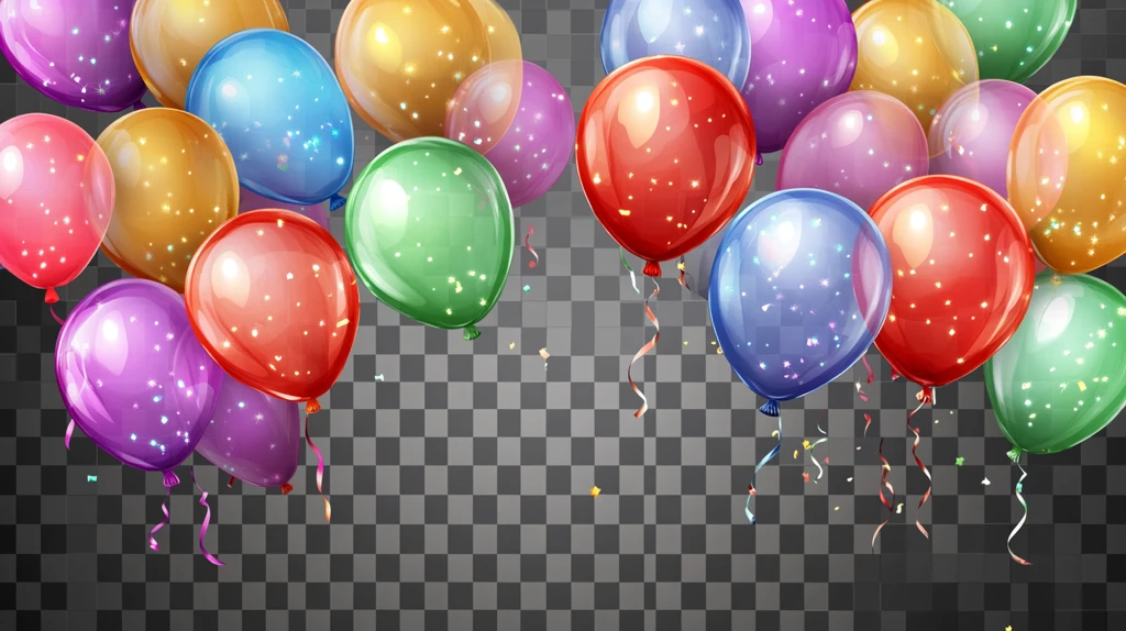 彩虹色气球派对