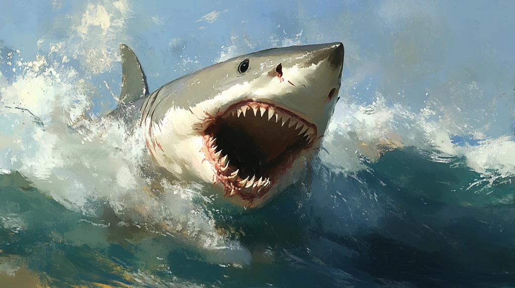 巨齿鲨插画