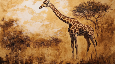 长颈鹿艺术画