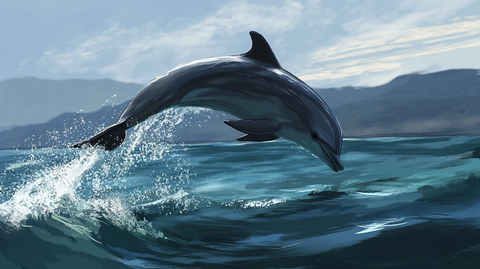 海豚立体画设计