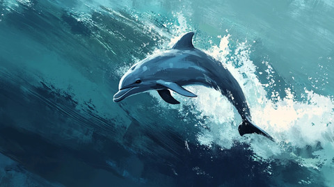 海豚插画