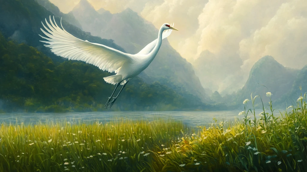 仙境插画仙鹤仙境