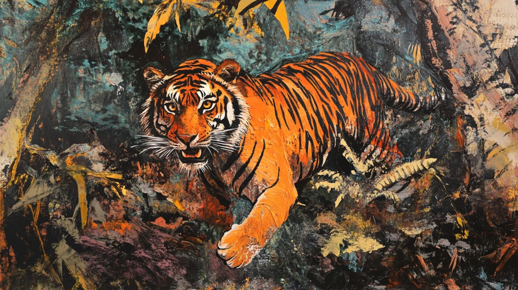 东北虎艺术作品