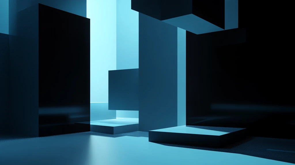 深蓝色立体场景